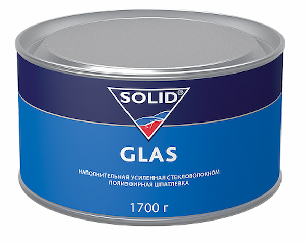 SOLID GLAS Наполнительная полиэфирная шпатлевка, усиленная стекловолокном 1,7кг