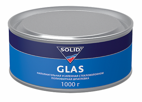 SOLID GLAS Наполнительная полиэфирная шпатлевка, усиленная стекловолокном 1,0кг
