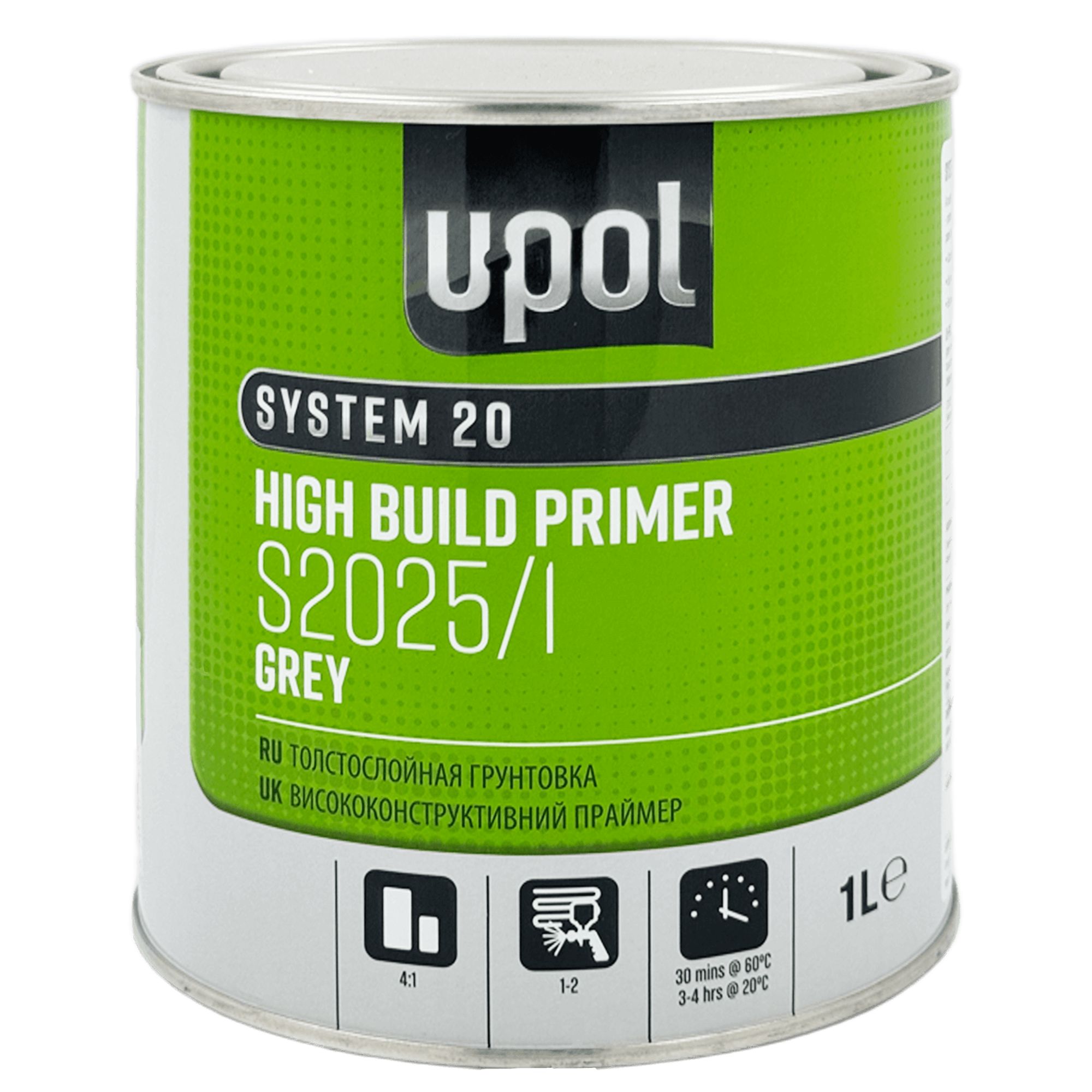 U-POL S2025/1 HS Грунт акриловый 1л + 0,25л (S2032M) превью #1