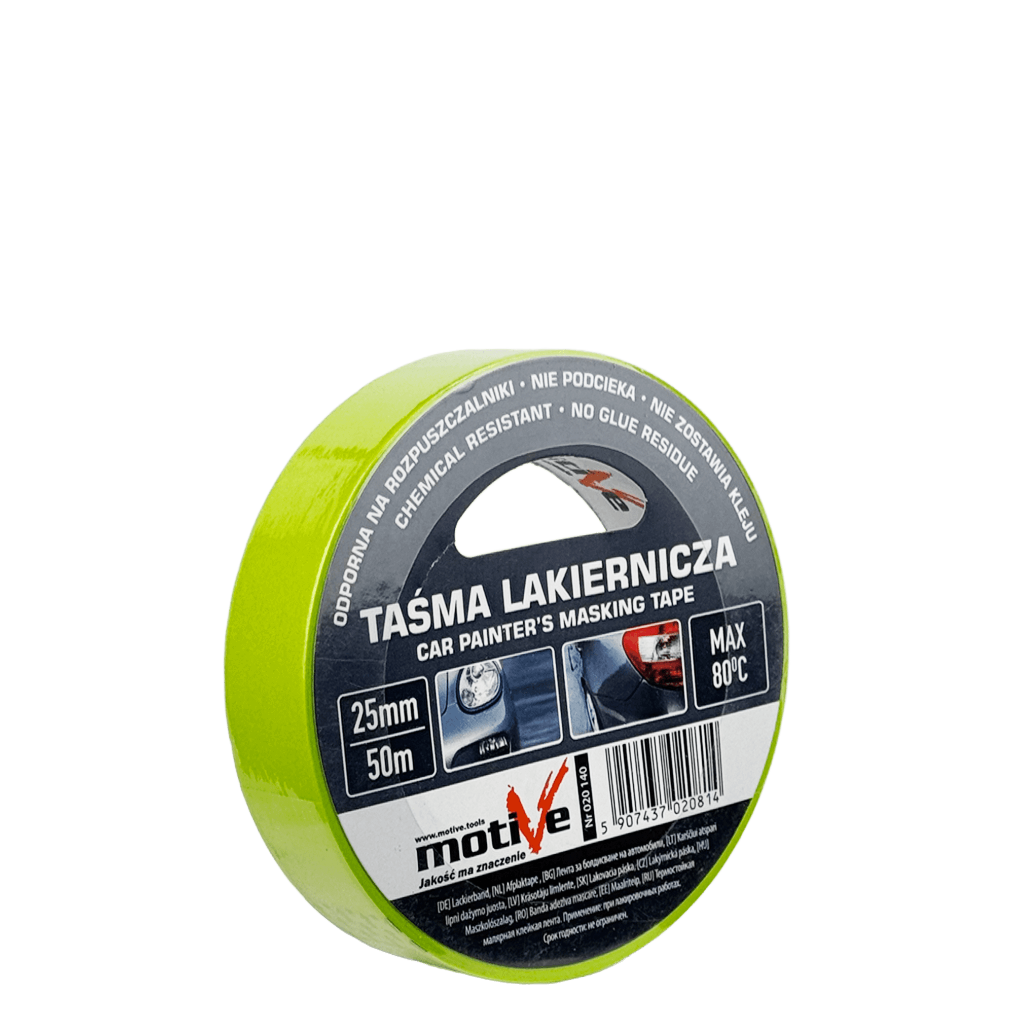 MOTIVE Лента малярная (Зелёная) 25мм х 50м