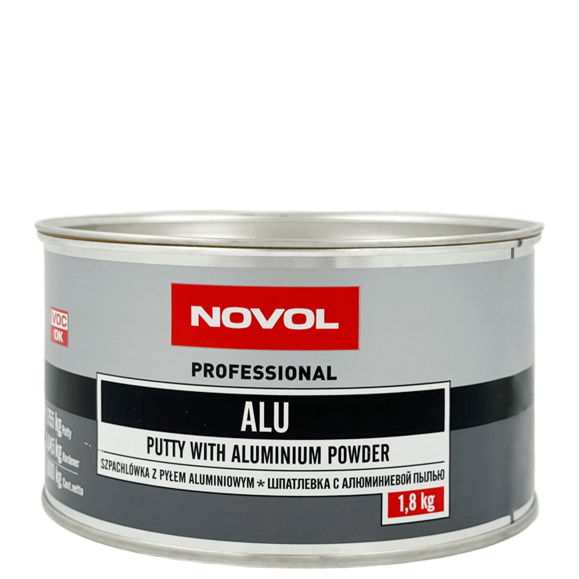 NOVOL ALU Шпатлёвка с алюминием 1.8кг превью #1