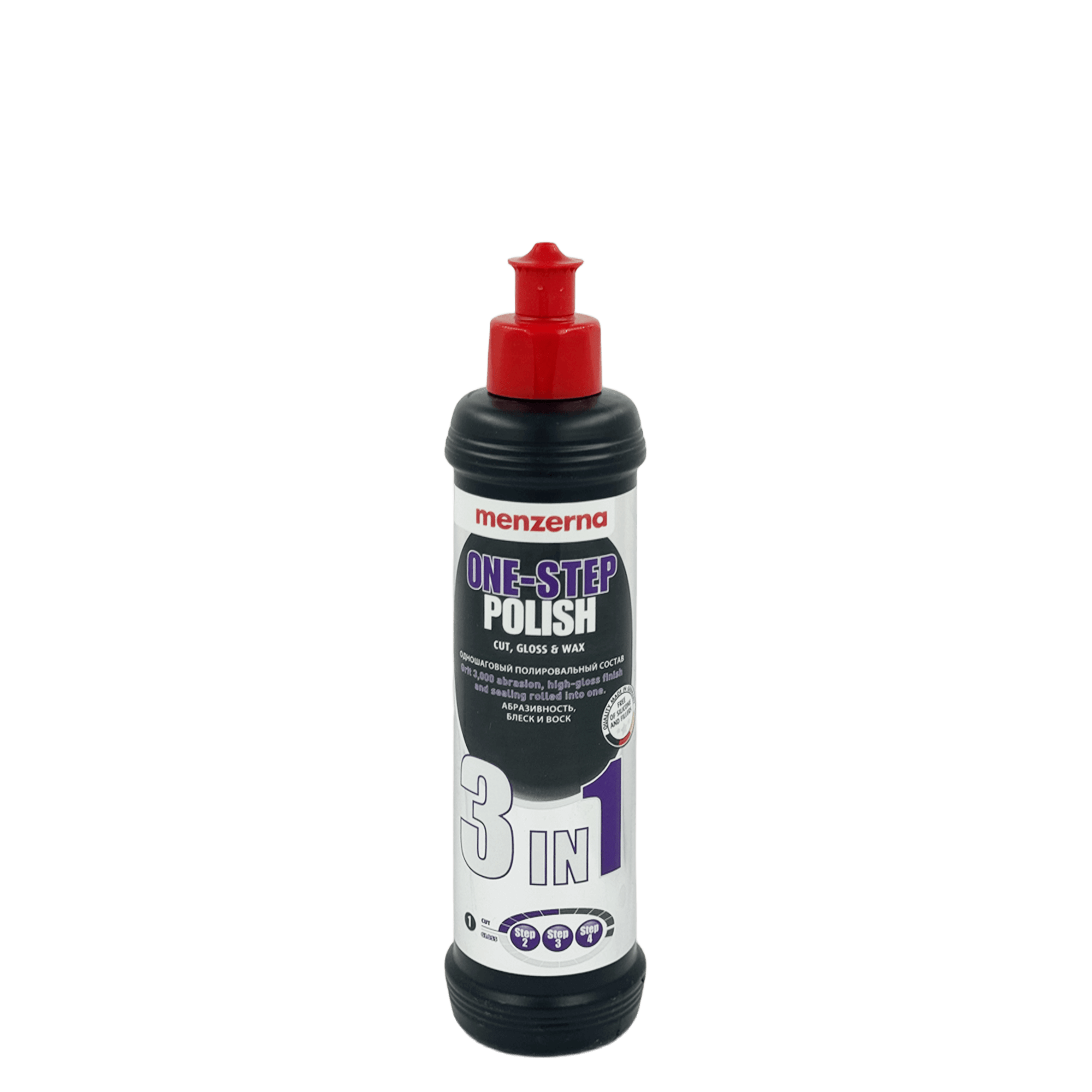 MENZERNA 3 IN 1 One-step Polish Finish Plus Низкоабразивная полировальная паста 250мл