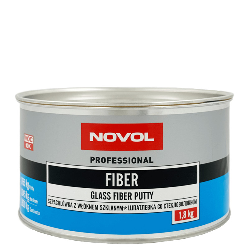 NOVOL FIBER Шпатлёвка со стекловолокном 1.8кг