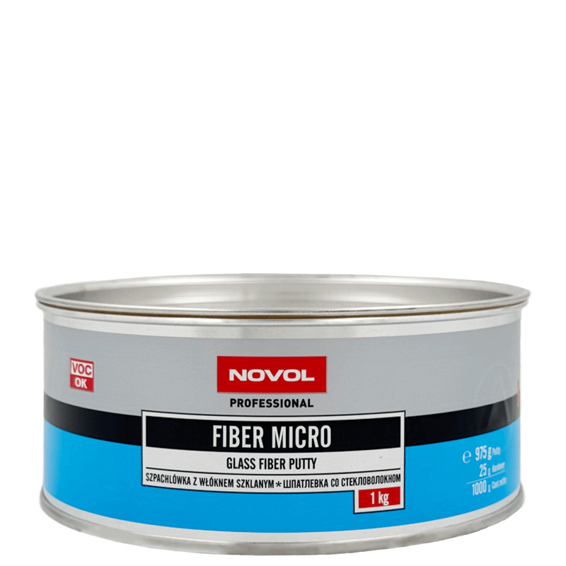 NOVOL FIBER MICRO Шпатлёвка с мелким стекловолокном 1кг