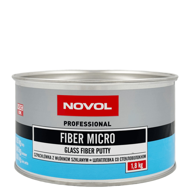 NOVOL FIBER MICRO Шпатлёвка с мелким стекловолокном 1.8кг