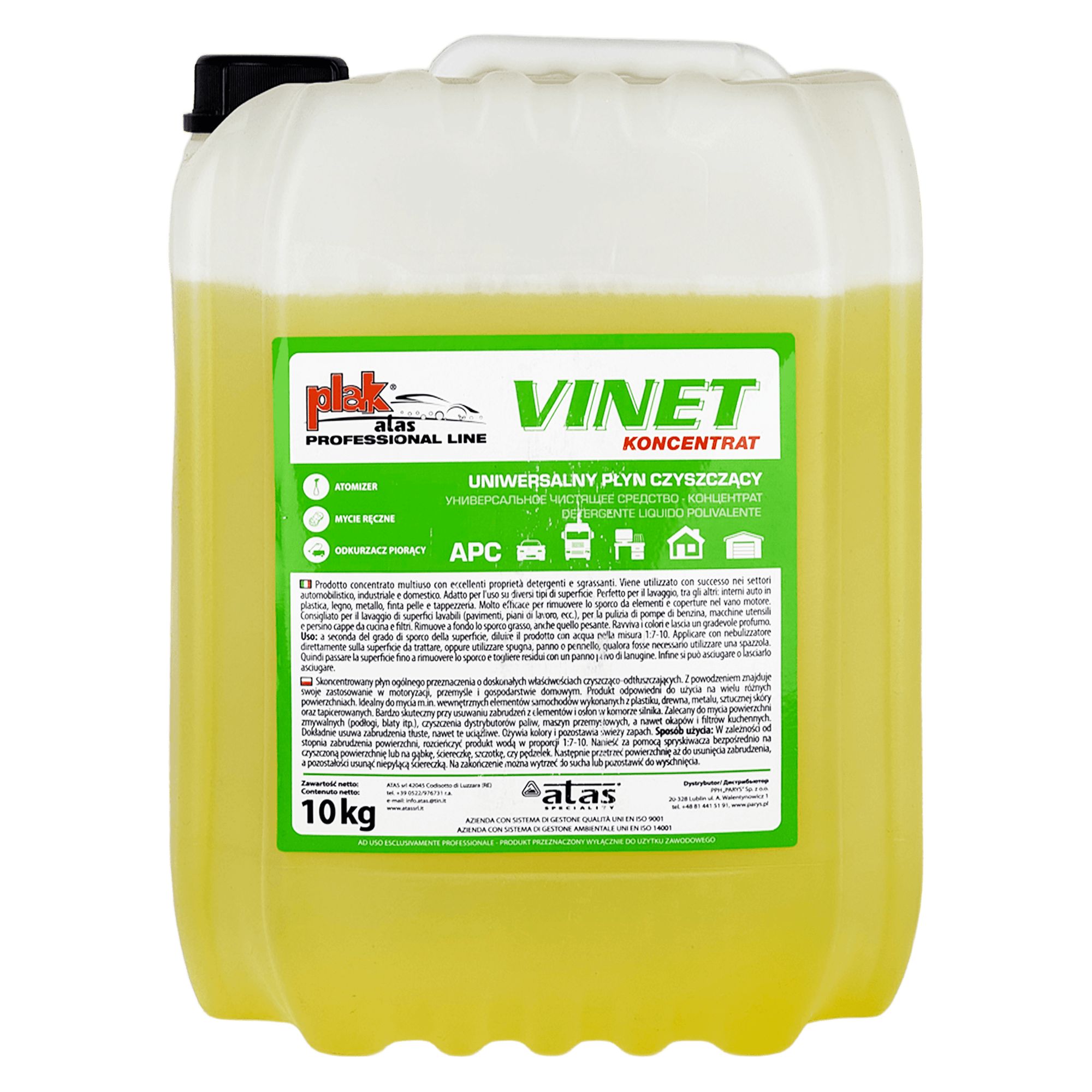 ATAS VINET Универсальное чистящее средство, концентрат 10кг