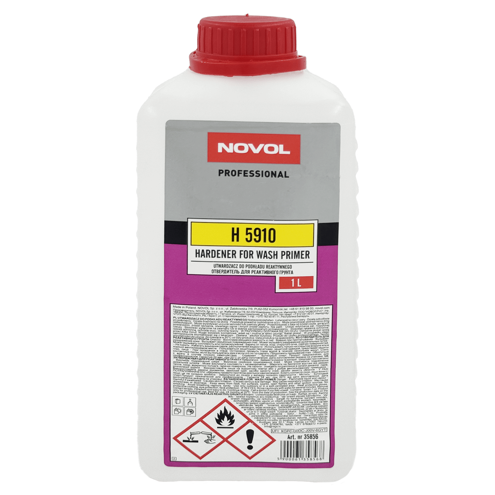 NOVOL PROTECT 340 Wash Primer 1+1 Грунт реактивный 1л+1л (Н5910) превью #2