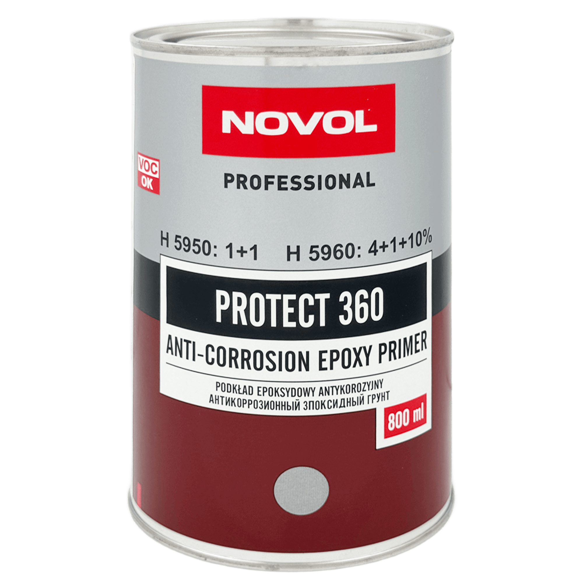 NOVOL PROTECT 360 Грунт эпоксидный серый 0,8л+0,8л (H5950)