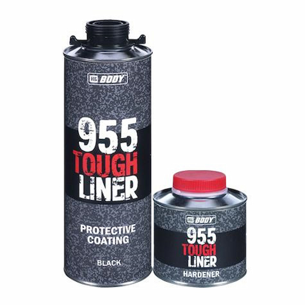 BODY 955 TOUGH LINER Сверхпрочное защитное покрытие черное 0,6л + 0,2л (955 HARDENER)