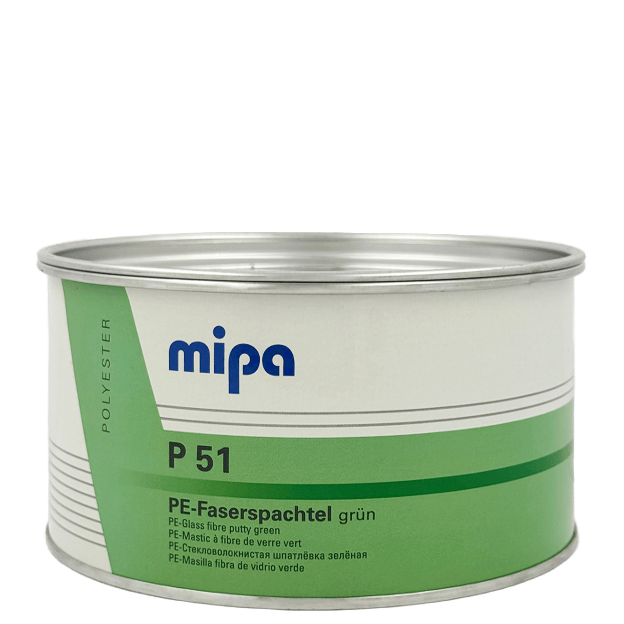 MIPA P51 PE-Faserspachtel Шпатлевка стекловолокнистая зеленая 1,8кг превью #1