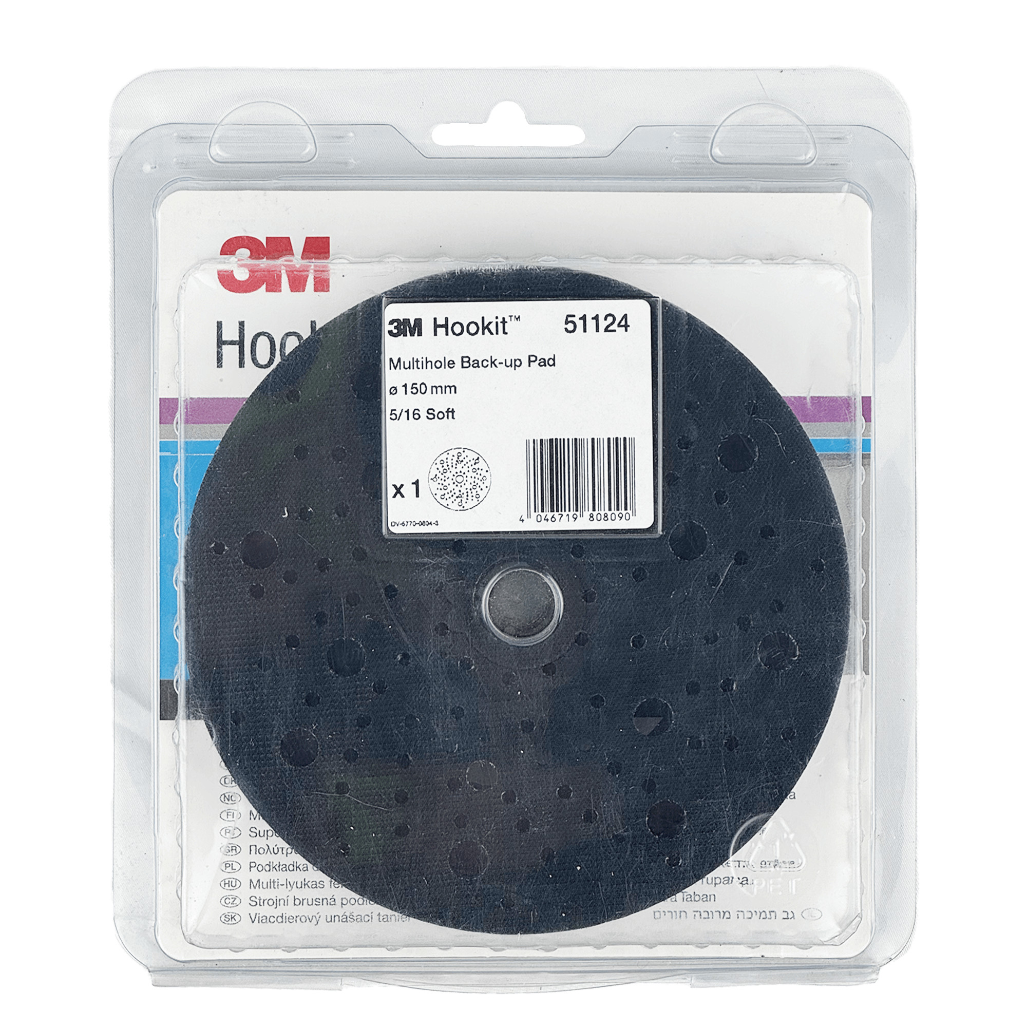 3M 51124 Hookit Оправка с мультипылеотводом 150 мм, 8 мм (5/16 in) превью #4