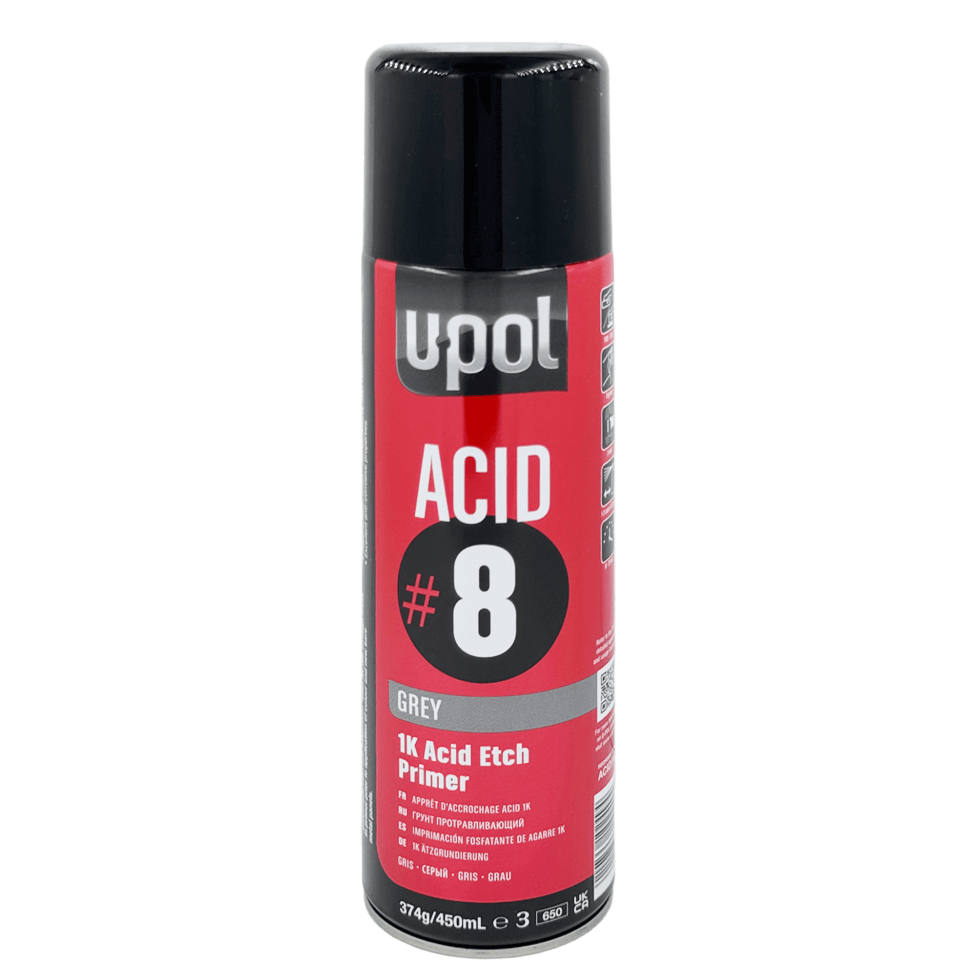 U-POL ACID#8 Грунт-аэрозоль протравливающий 450мл