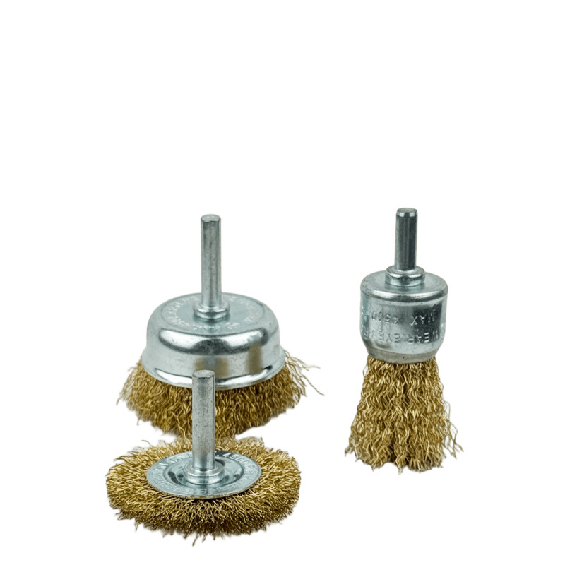 VX 10001 Набор кордщеток дисковых латунных для дрели (3 предмета)