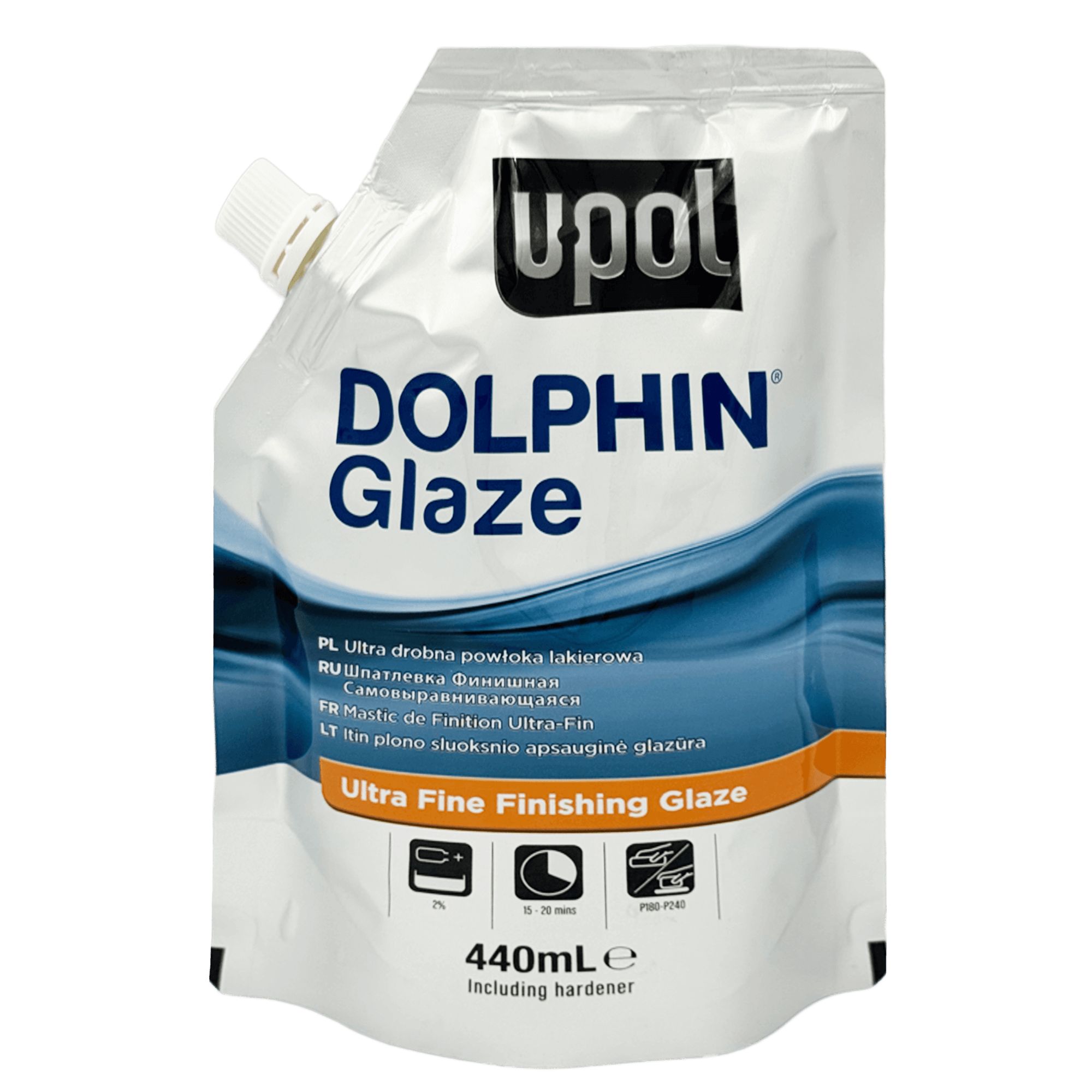 U-POL DOLPHIN GLAZE Шпатлевка самовыравнивающаяся 440мл превью #1